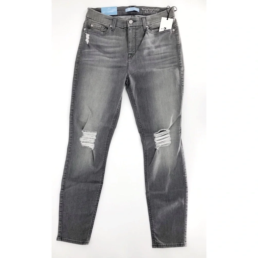 7 For All Mankind The Waist Rise Ankle Skinny - Picture 3 of 4